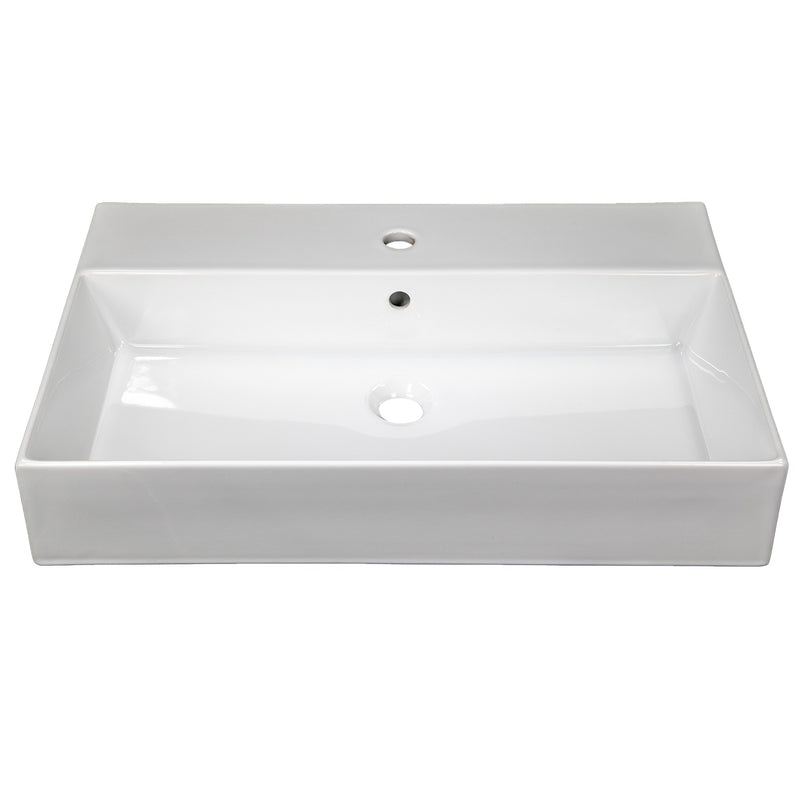 Nantucket Sinks 28 inch Fireclay Wallmount/Console Mount Bathroom Sink NS-NPCS28W