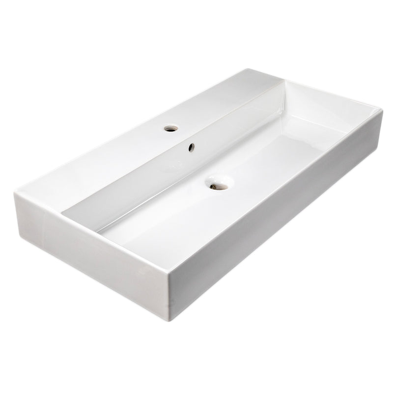 Nantucket Sinks 36 inch Fireclay Wallmount/Console Mount Bathroom Sink NS-NPCS36W - view 3