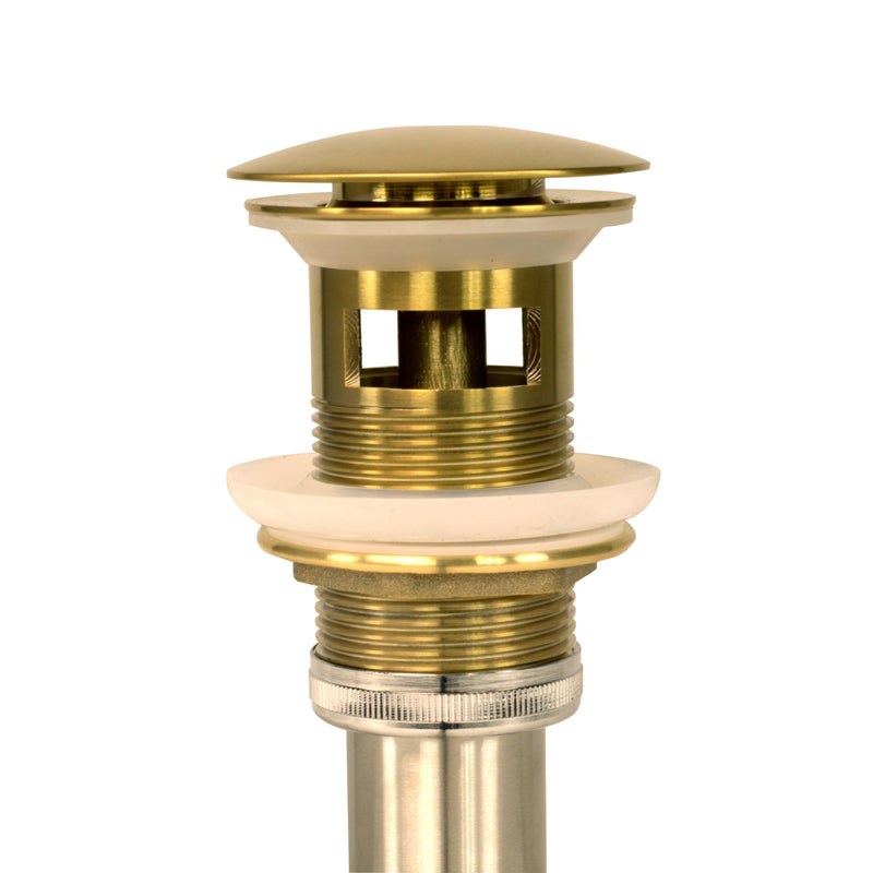 Nantucket Sinks Brushed Gold Finish Umbrella Drain With Overflow NS-UDBG-OF - view 3