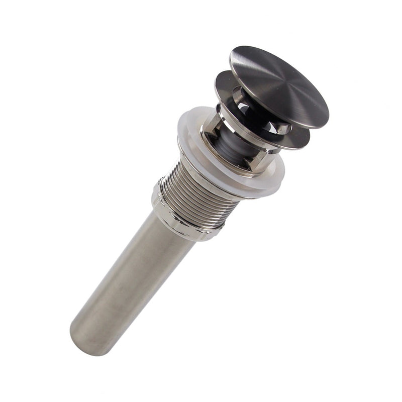 Nantucket Sinks Brushed Nickel Finish Umbrella Drain With Overflow NS-UDBN-OF