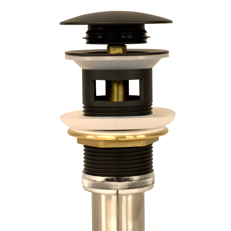 Nantucket Sinks Matte Black Finish Umbrella Drain With Overflow NS-UDMB-OF - view 3