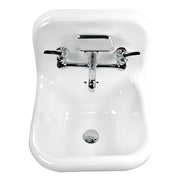 Nantucket Sinks 16.5-inch Fireclay Wallmount Bath Sink with Chrome Accessories Set NS-VC16-WW-CPFCT - view 2