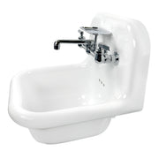 Nantucket Sinks 16.5-inch Fireclay Wallmount Bath Sink with Chrome Accessories Set NS-VC16-WW-CPFCT - view 3