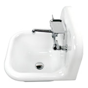 Nantucket Sinks 16.5-inch Fireclay Wallmount Bath Sink with Chrome Accessories Set NS-VC16-WW-CPFCT - view 5