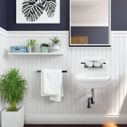 Nantucket Sinks 16.5-inch Fireclay Wallmount Bath Sink with Chrome Accessories Set NS-VC16-WW-CPFCT - view 6