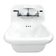 Nantucket Sinks 16.5-inch Fireclay Wallmount Bath Sink with Chrome Accessories Set NS-VC16-WW-CPFCT