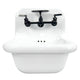 Nantucket Sinks 16.5-inch Fireclay Wallmount Bath Sink with Matte Black Accessories Set NS-VC16-WW-MBFCT