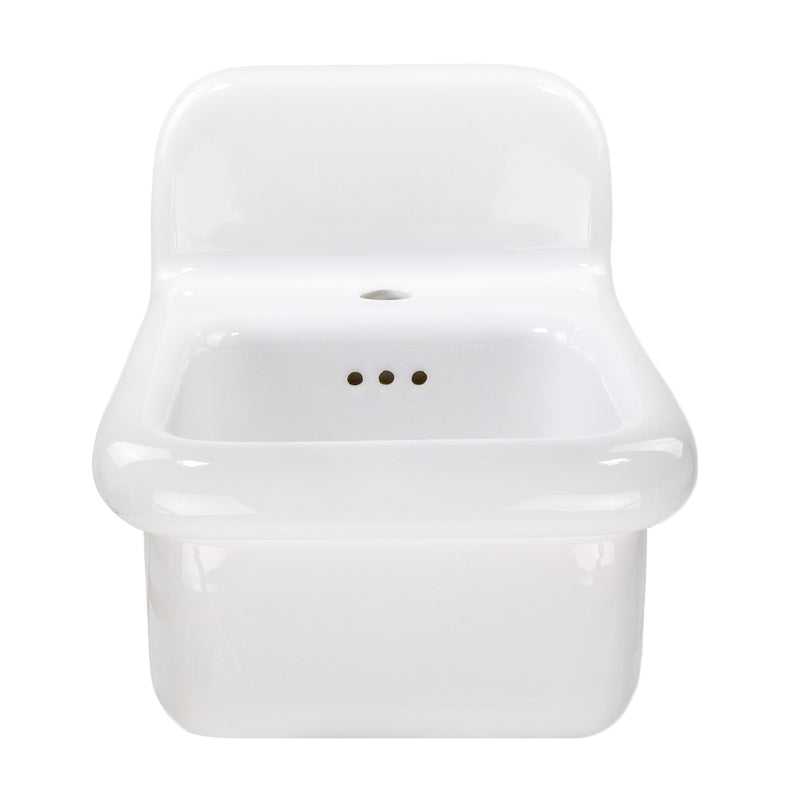 Nantucket Sinks 14-inch Fireclay Wallmount Bath Sink NS-VCDM14-WW - view 2