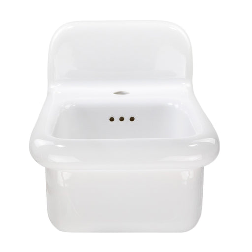 Nantucket Sinks 14-inch Fireclay Wallmount Bath Sink NS-VCDM14-WW - view 2