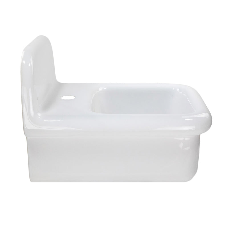 Nantucket Sinks 14-inch Fireclay Wallmount Bath Sink NS-VCDM14-WW - view 3