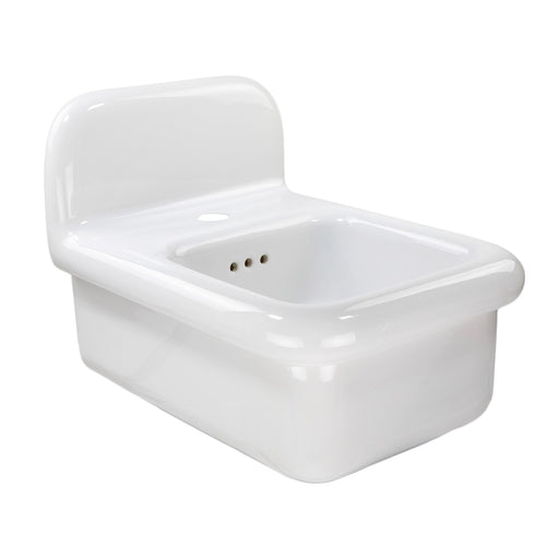 Nantucket Sinks 14-inch Fireclay Wallmount Bath Sink NS-VCDM14-WW