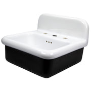 Nantucket Sinks 20-inch Fireclay Wallmount Bath Sink - Black NS-VCDM20-BLKW - view 4