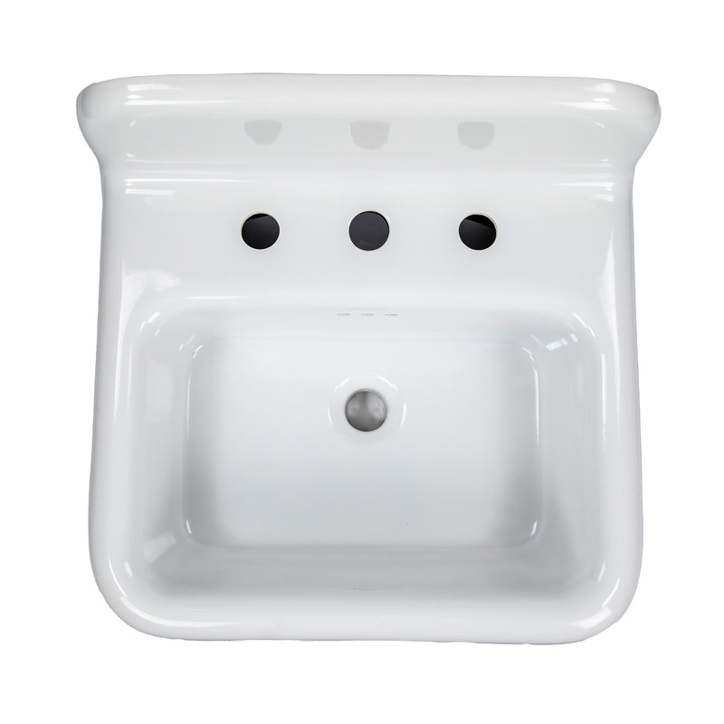 Nantucket Sinks 20-inch Fireclay Wallmount Bath Sink - Black NS-VCDM20-BLKW - view 5