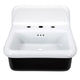 Nantucket Sinks 20-inch Fireclay Wallmount Bath Sink - Black NS-VCDM20-BLKW