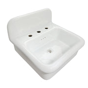 Nantucket Sinks 20-inch Fireclay Wallmount Bath Sink - White NS-VCDM20-WW - view 2