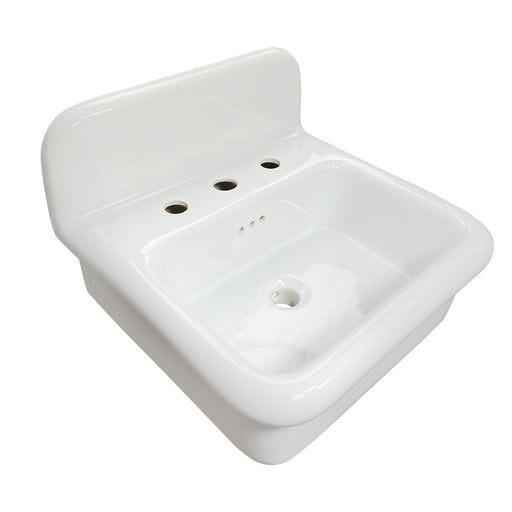 Nantucket Sinks 20-inch Fireclay Wallmount Bath Sink - White NS-VCDM20-WW - view 2