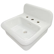 Nantucket Sinks 20-inch Fireclay Wallmount Bath Sink - White NS-VCDM20-WW - view 5