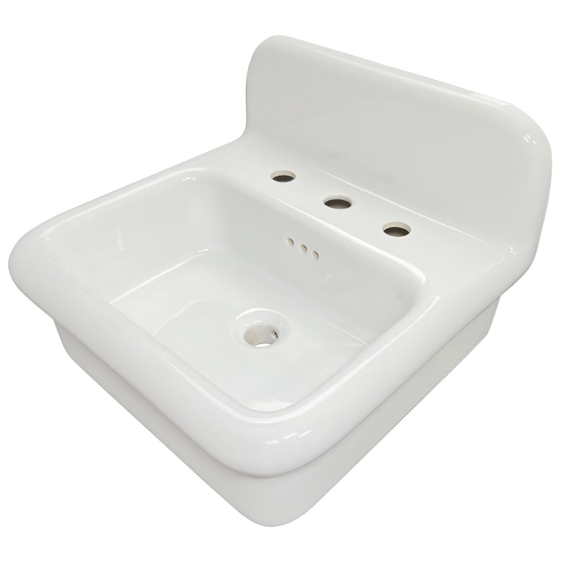 Nantucket Sinks 20-inch Fireclay Wallmount Bath Sink - White NS-VCDM20-WW - view 5