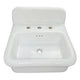 Nantucket Sinks 20-inch Fireclay Wallmount Bath Sink - White NS-VCDM20-WW
