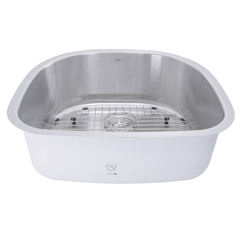 Nantucket Sinks NS03i-16 Sconset 23-Inch D-Bowl Undermount Stainless Steel Kitchen Sink, 16 Gauge - view 3