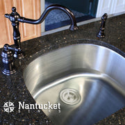 Nantucket Sinks NS03i-16 Sconset 23-Inch D-Bowl Undermount Stainless Steel Kitchen Sink, 16 Gauge - view 6