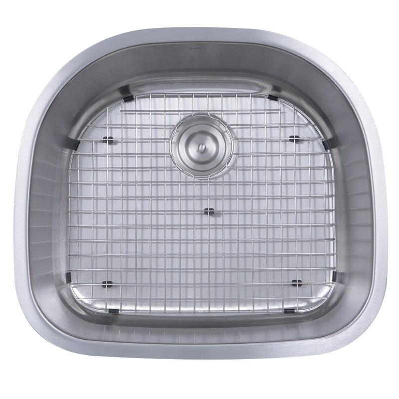 Nantucket Sinks NS03i-16 Sconset 23-Inch D-Bowl Undermount Stainless Steel Kitchen Sink, 16 Gauge