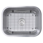 Nantucket Sinks NS09i-16 - 23 Inch Small Rectangle Single Bowl Undermount Stainless Steel Kitchen Sink, 16 Gauge