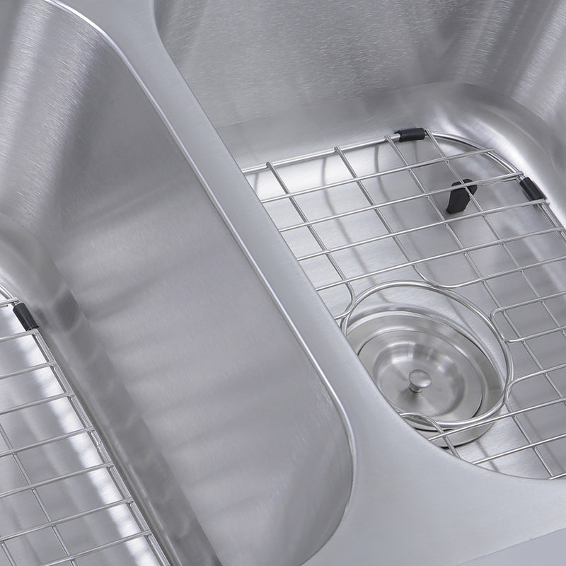 Nantucket Sinks 32.5 Inch Double Bowl Equal Undermount Stainless Steel Kitchen Sink, 16 Gauge NS10i-16 - view 3