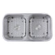 Nantucket Sinks 32.5 Inch Double Bowl Equal Undermount Stainless Steel Kitchen Sink, 16 Gauge NS10i-16