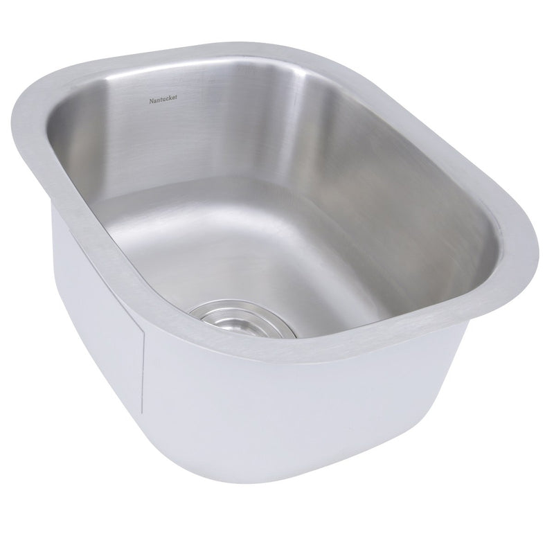 Nantucket Sinks NS1512 - 15 Inch Rectangle Undermount Stainless Steel Bar/Prep Sink, 18 Gauge - view 3