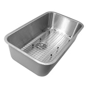 Nantucket Sinks NS3018-10-16 30 Inch Large Rectangle Single Bowl Undermount Stainless Steel Kitchen Sink, 10 Inches Deep - view 3
