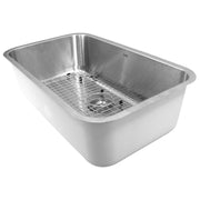 Nantucket Sinks NS3018-10-16 30 Inch Large Rectangle Single Bowl Undermount Stainless Steel Kitchen Sink, 10 Inches Deep - view 4