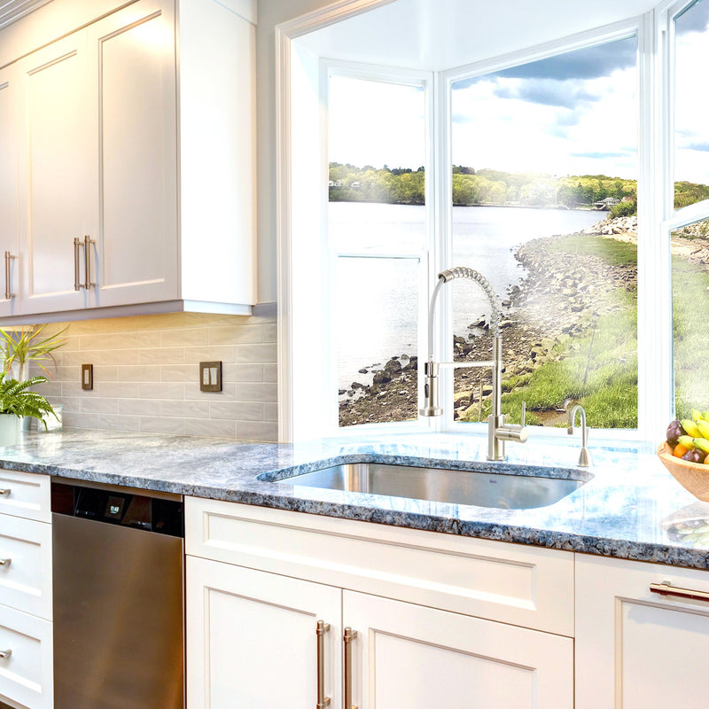 Nantucket Sinks NS3018-9-16 30 Inch Large Rectangle Single Bowl Undermount Stainless Steel Kitchen Sink, 9 Inches Deep - view 7
