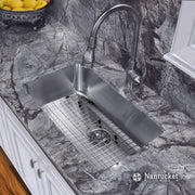 Nantucket Sinks NS3018-9-16 30 Inch Large Rectangle Single Bowl Undermount Stainless Steel Kitchen Sink, 9 Inches Deep - view 9