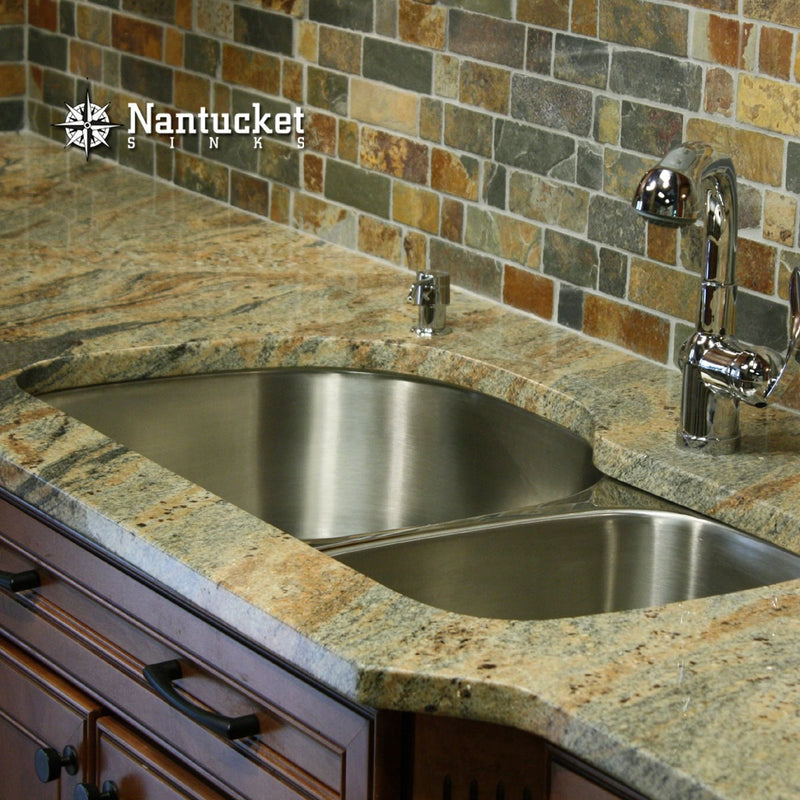 Nantucket Sinks NS3121-16 - 31.5 Inch 70/30 Double bowl Undermount Stainless Steel Kitchen Sink, 16 Gauge - view 6