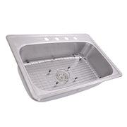 Nantucket Sinks NS3322-8 33 Inch Large Rectangle Single Bowl 18 Gauge Stainless Steel Drop In Kitchen Sink - view 2