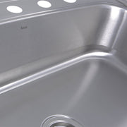 Nantucket Sinks NS3322-8 33 Inch Large Rectangle Single Bowl 18 Gauge Stainless Steel Drop In Kitchen Sink - view 4