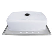 Nantucket Sinks NS3322-8 33 Inch Large Rectangle Single Bowl 18 Gauge Stainless Steel Drop In Kitchen Sink - view 6