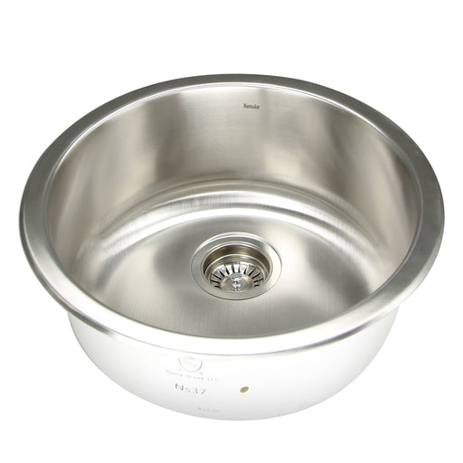 Nantucket Sinks NS37- Round Undermount Stainless Steel Bar/Prep Sink, 18 Gauge - view 2