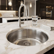Nantucket Sinks NS37- Round Undermount Stainless Steel Bar/Prep Sink, 18 Gauge - view 4