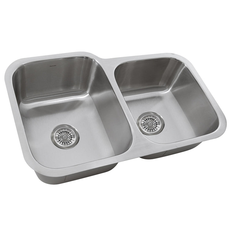 Nantucket Sinks NS6040-18 - 32 Inch 60/40 Double bowl Undermount Stainless Steel Kitchen Sink, 18 Gauge - view 3