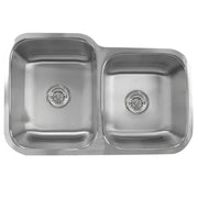 Nantucket Sinks NS6040-18 - 32 Inch 60/40 Double bowl Undermount Stainless Steel Kitchen Sink, 18 Gauge