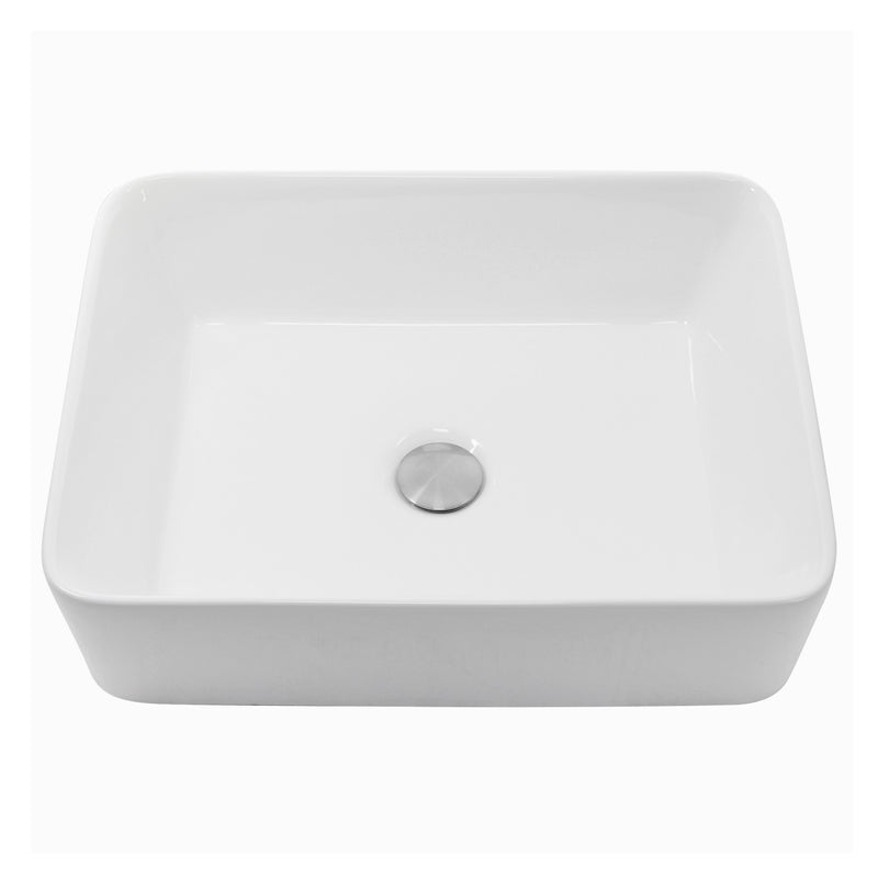 Nantucket Sinks Rectangle White Vessel Sink NSV105 - view 2
