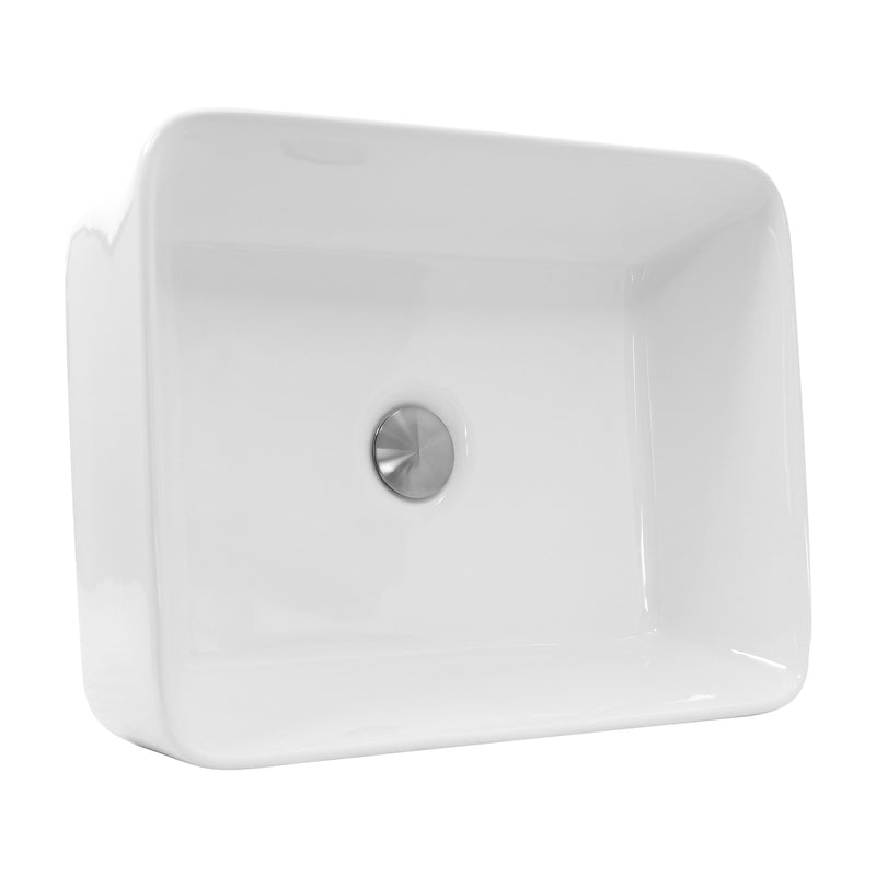 Nantucket Sinks Rectangle White Vessel Sink NSV105 - view 3