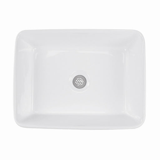 Nantucket Sinks Rectangle White Vessel Sink NSV105