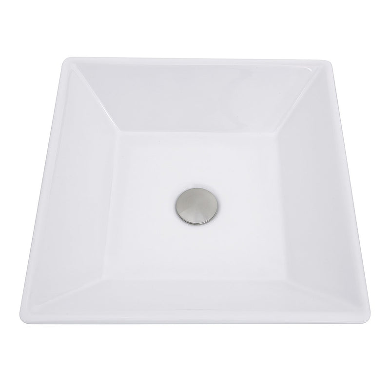 Nantucket Sinks Square Tapered White Vessel Sink NSV109 - view 3