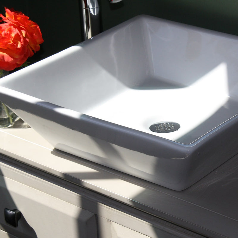 Nantucket Sinks Square Tapered White Vessel Sink NSV109 - view 7