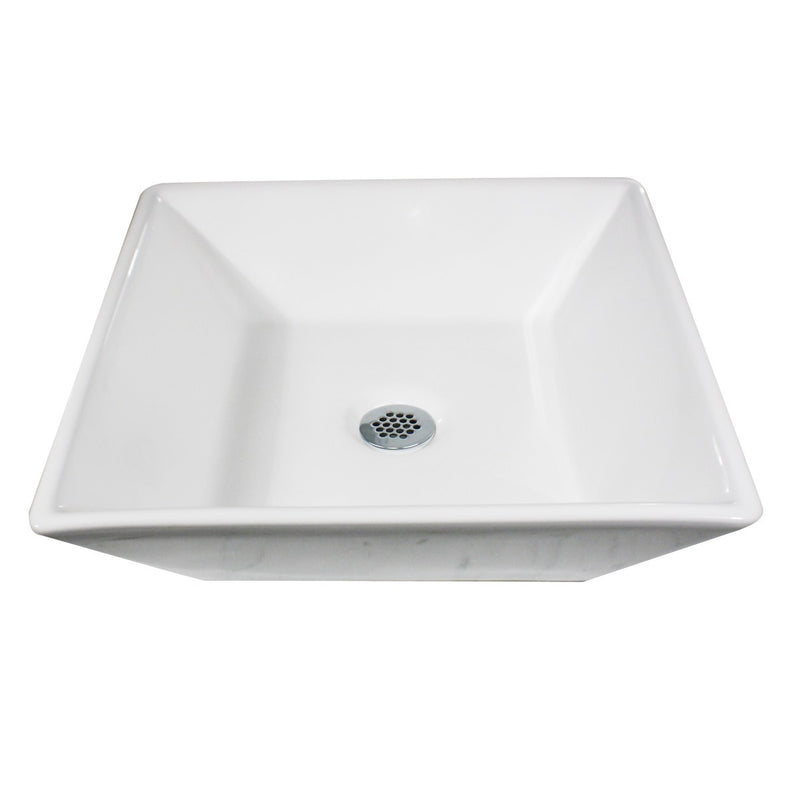 Nantucket Sinks Square Tapered White Vessel Sink NSV109