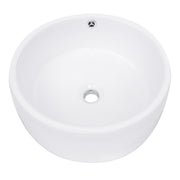 Nantucket Sinks Round White Vessel Sink With Overflow NSV213 - view 2
