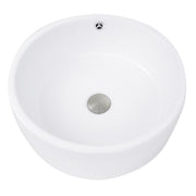 Nantucket Sinks Round White Vessel Sink With Overflow NSV213 - view 4